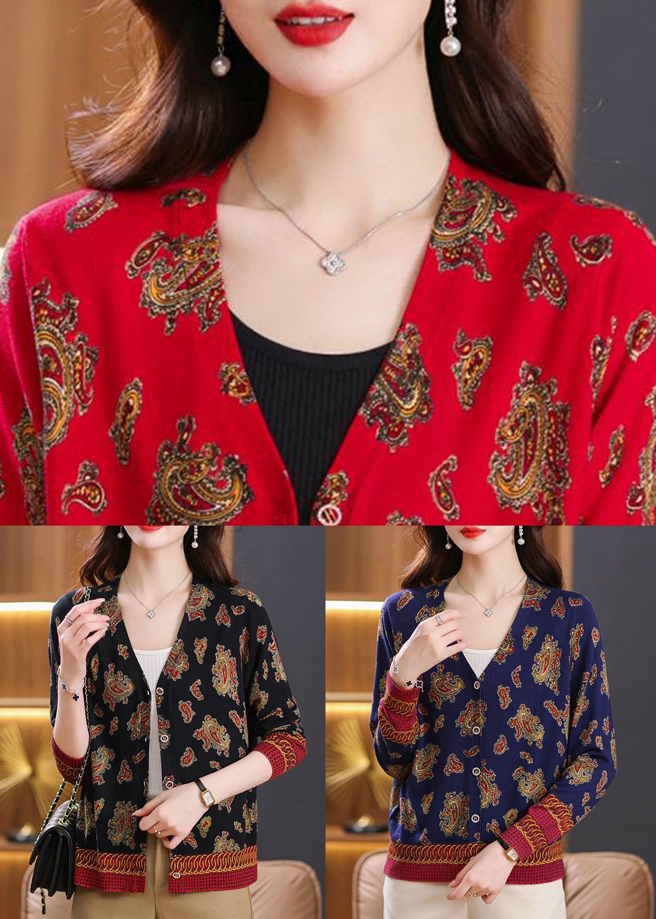 Classic Vintage Cardigan with a Flattering Fit