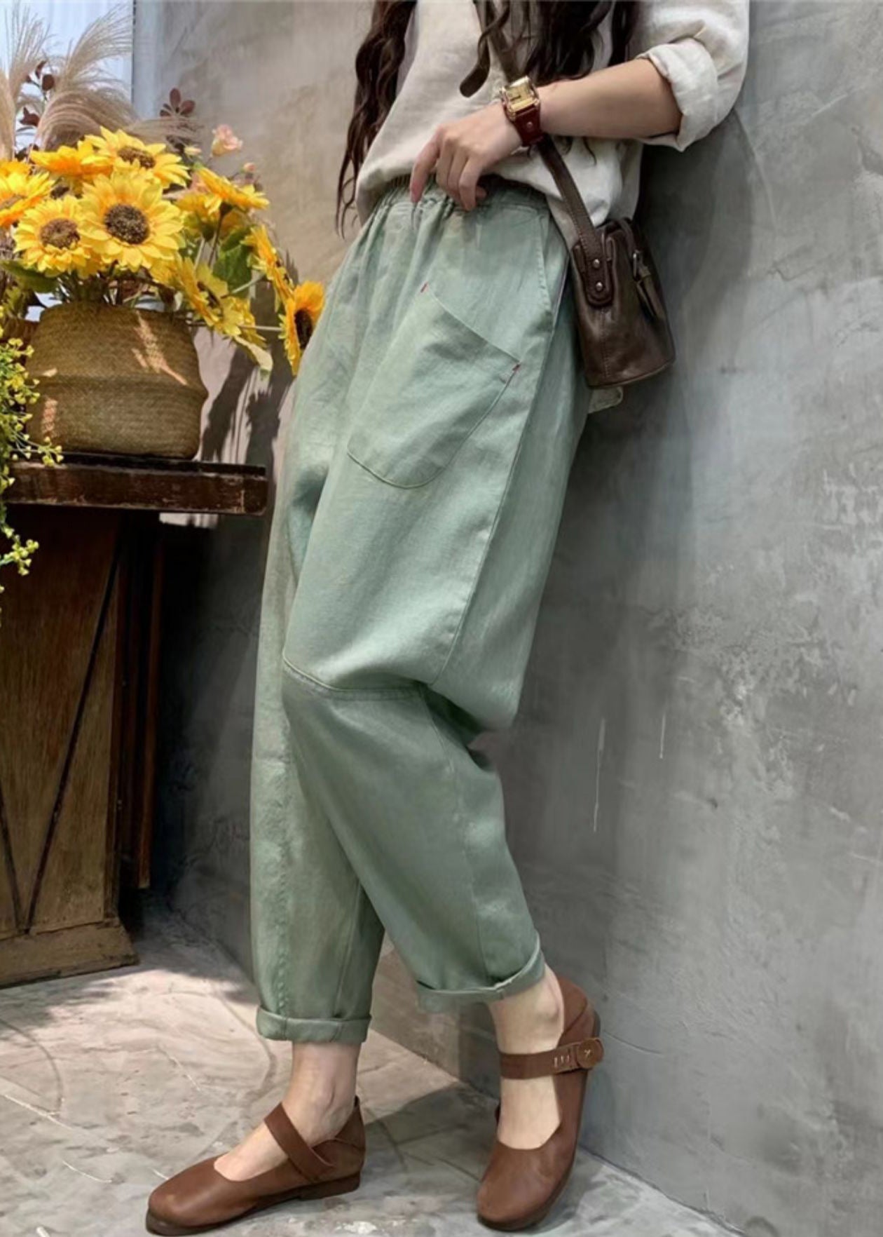 A Vintage Style Pants with Delicate Timeless Details
