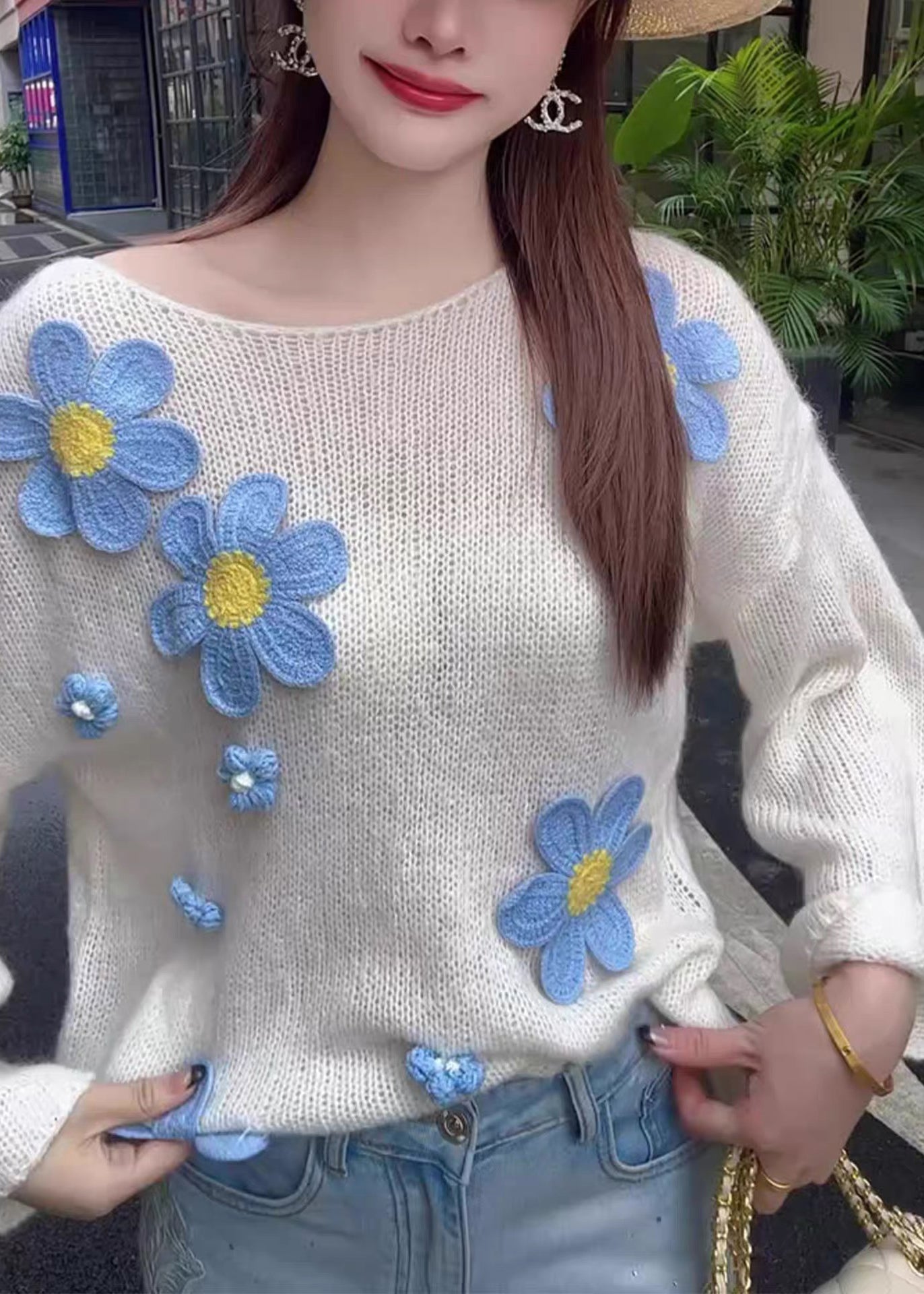 A Vintage Style Sweater with Delicate Timeless Details