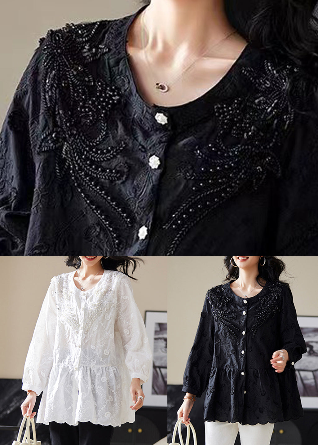 Classic Vintage Blouse with a Flattering Fit