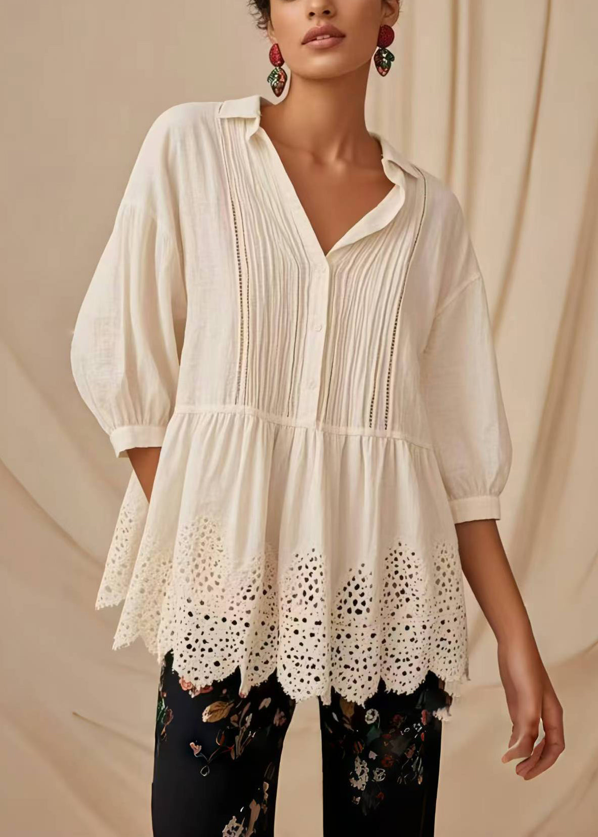 A Vintage Style Blouse with Delicate Timeless Details