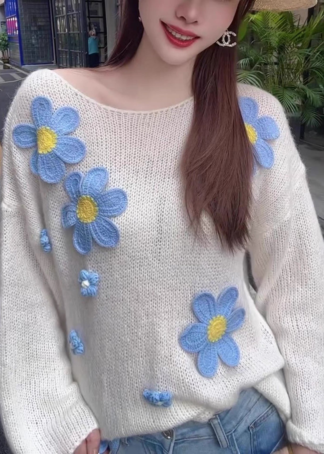 A Vintage Style Sweater with Delicate Timeless Details