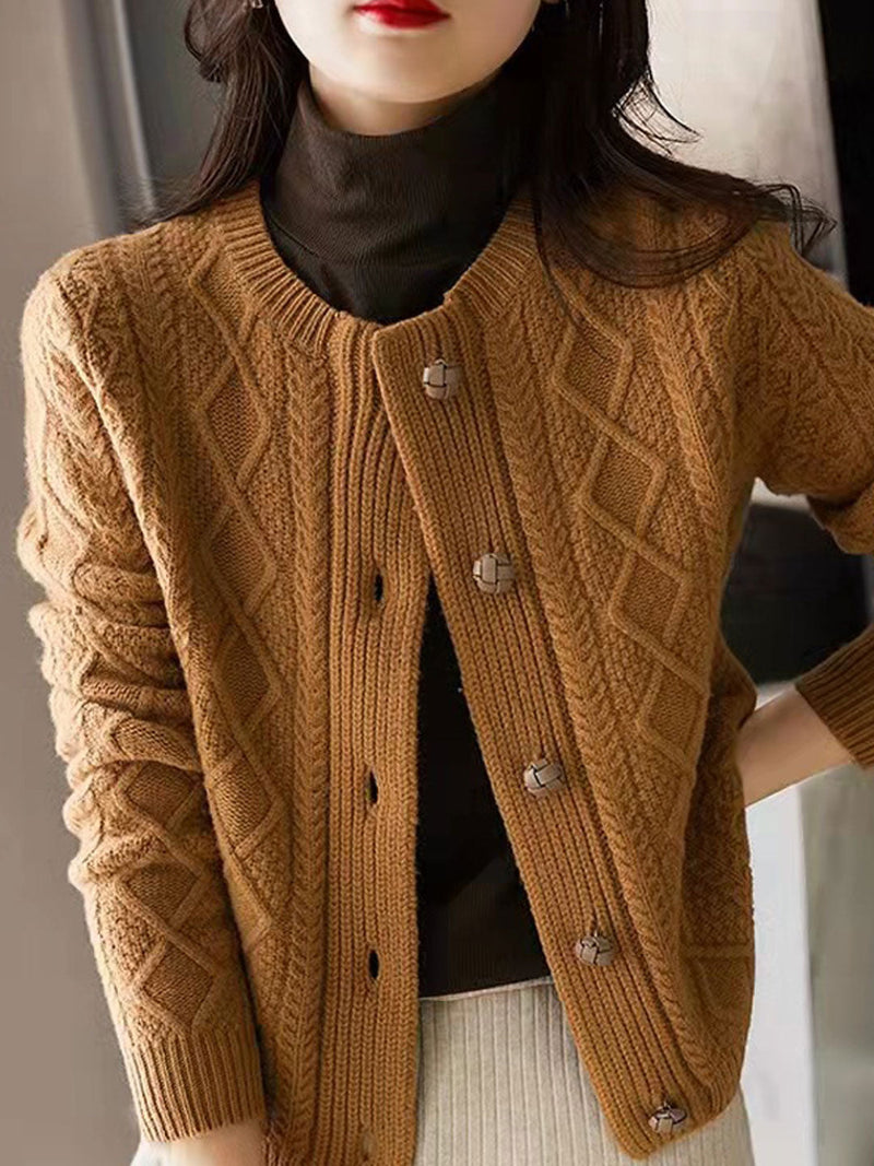 A Vintage Style Cardigan with Delicate Timeless Details