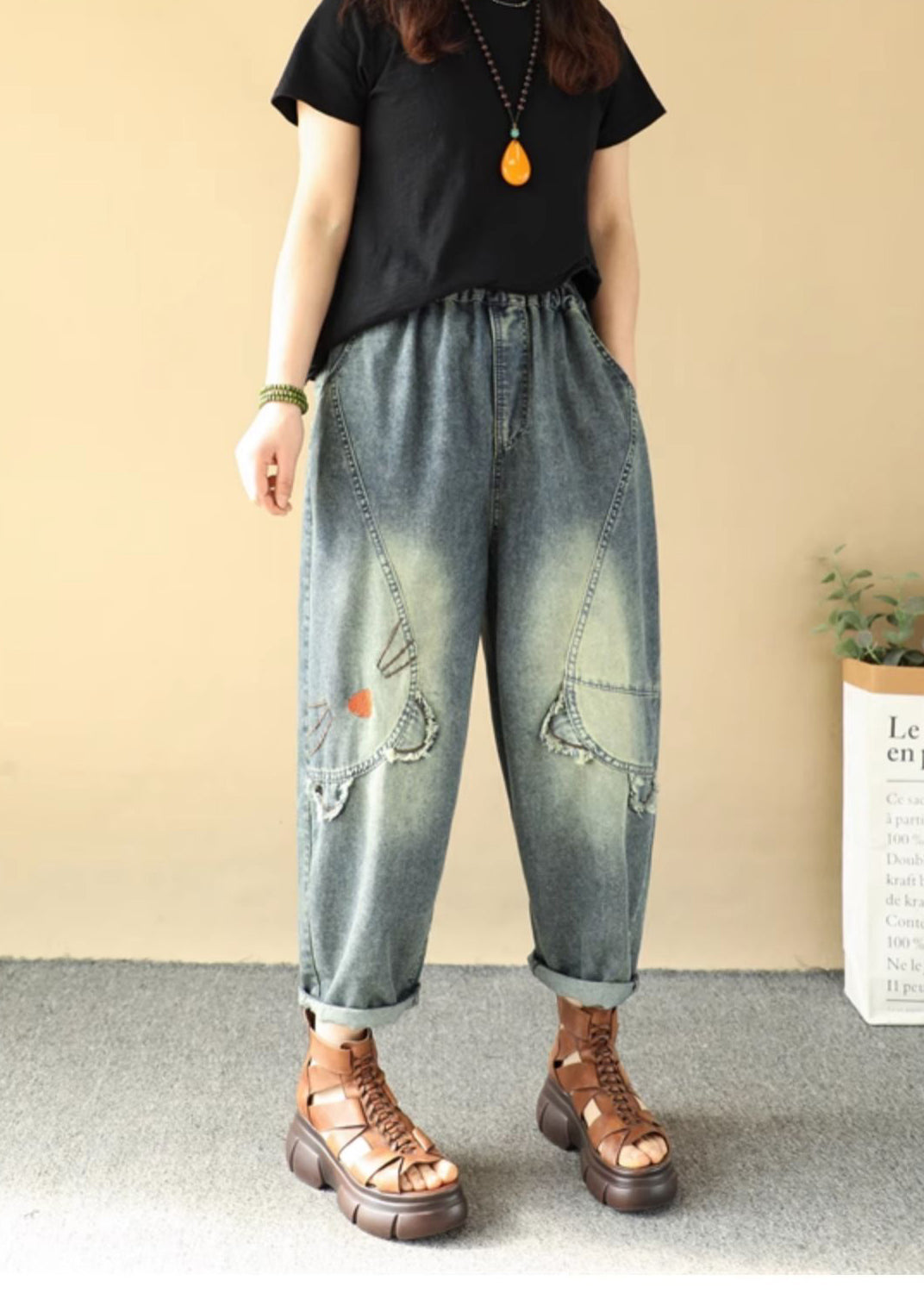 A Vintage Style Pants with Delicate Timeless Details