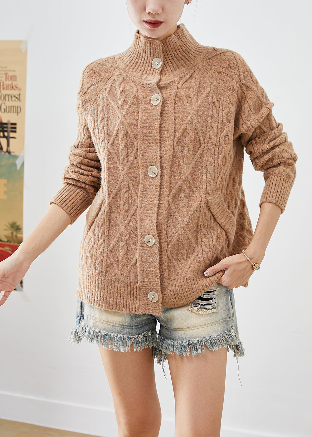 Classic Vintage Cardigan with a Flattering Fit