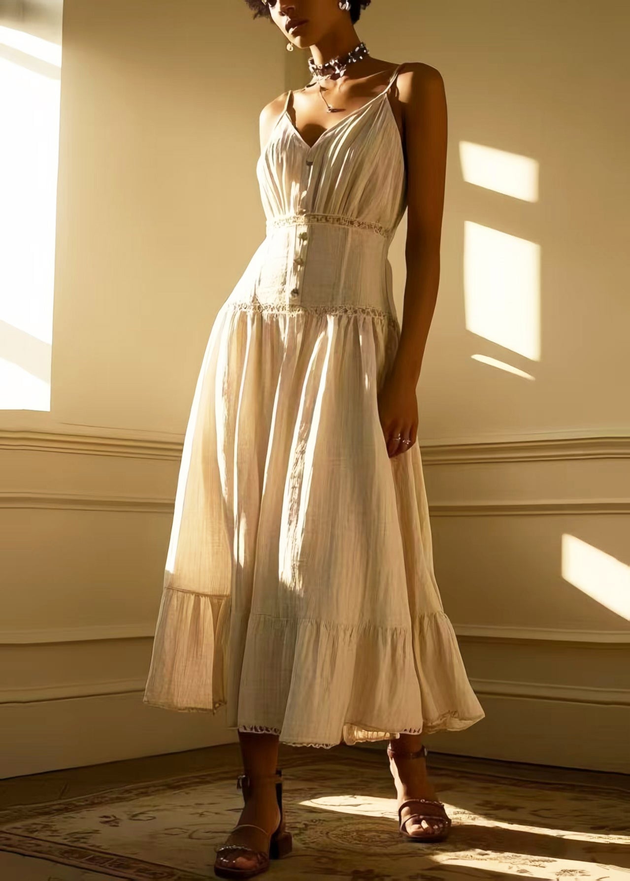 A Vintage Style Dress with Delicate Timeless Details