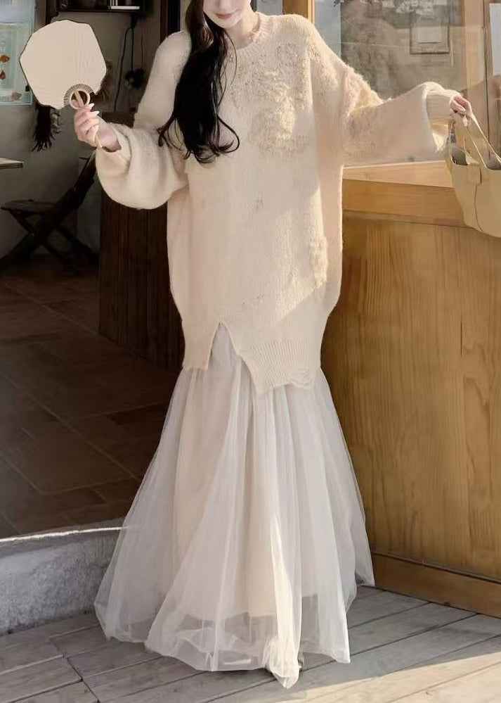 A Vintage Style Sweater with Delicate Timeless Details