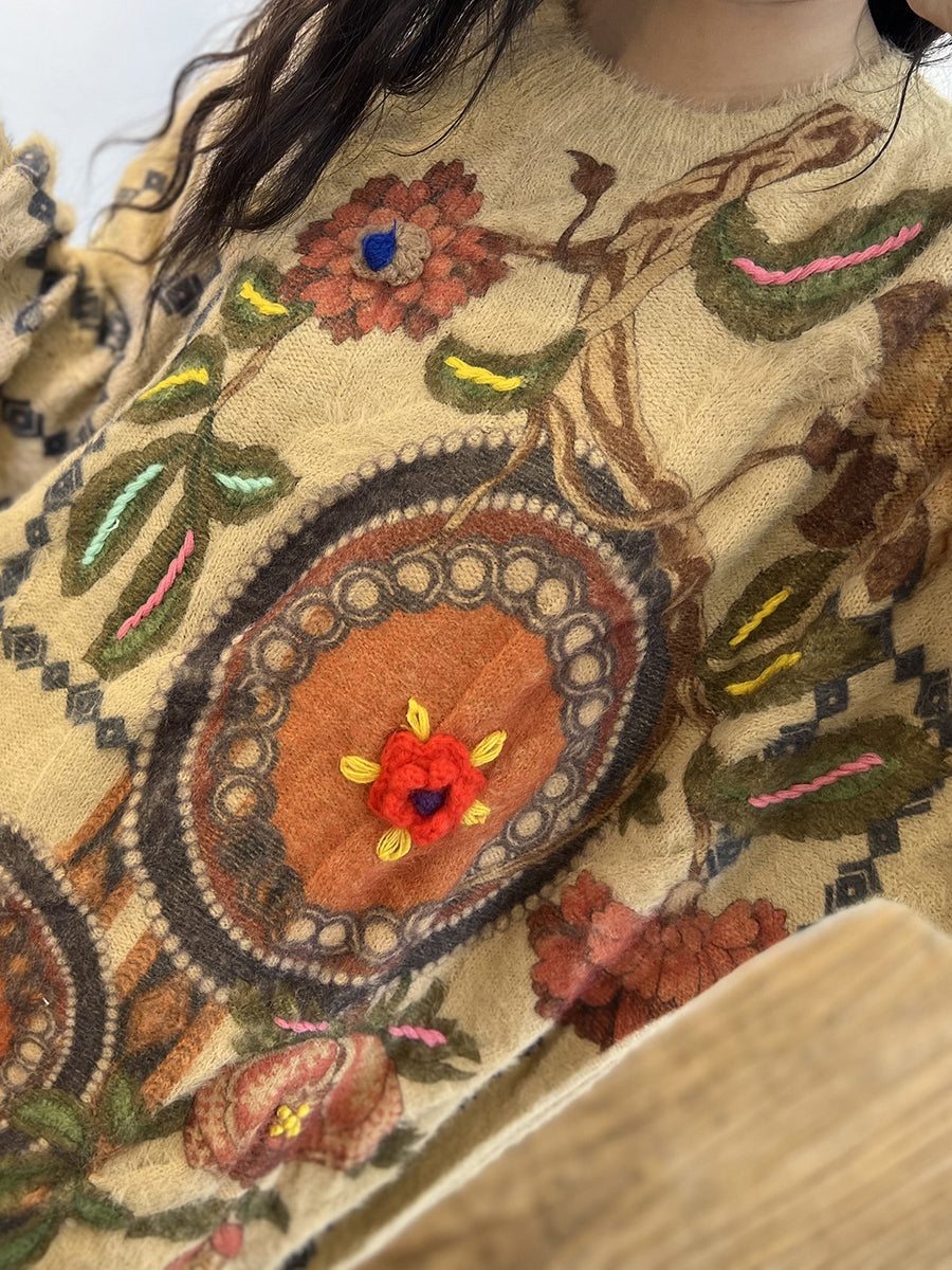 A Vintage Style Sweater with Delicate Timeless Details