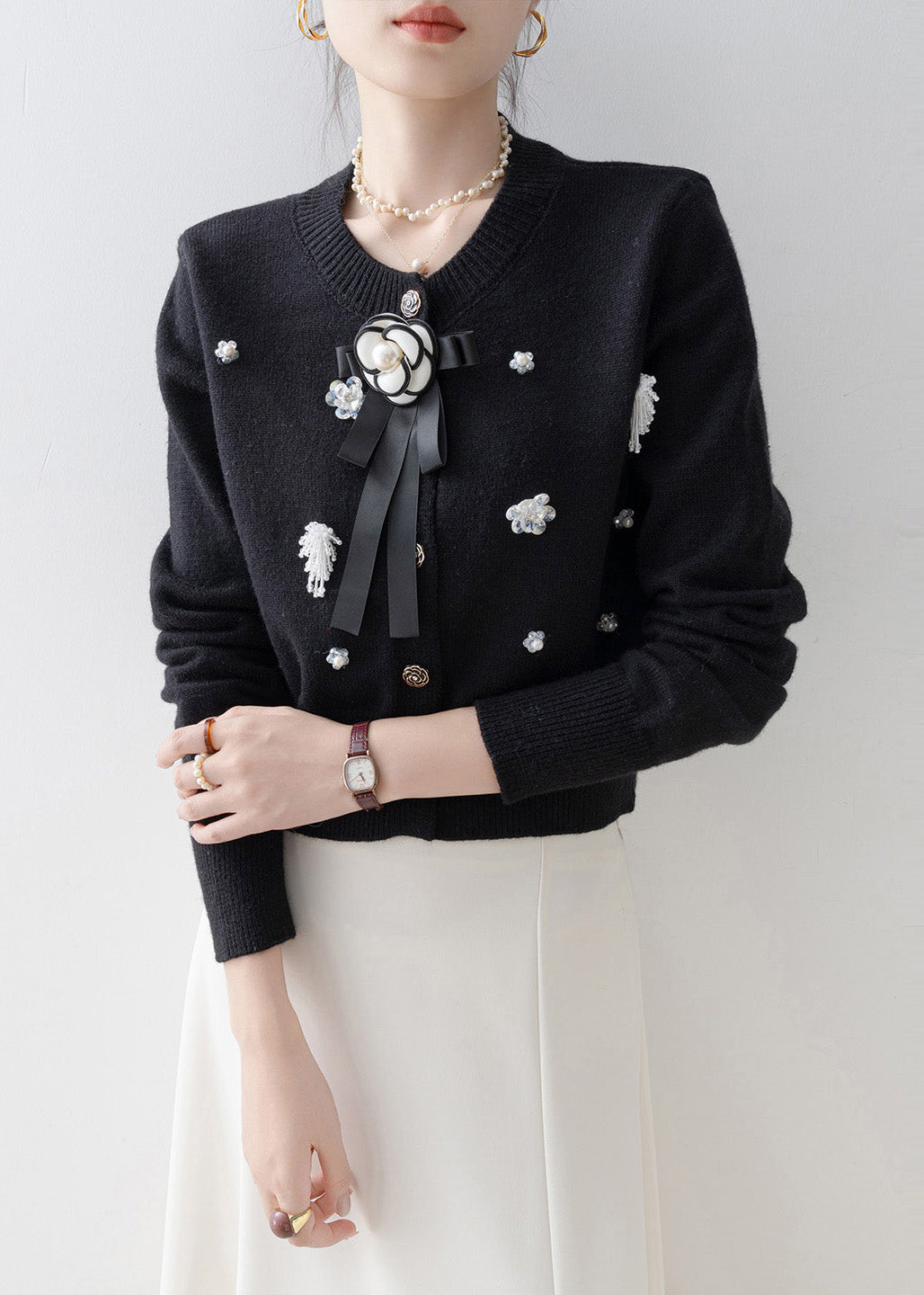 Classic Vintage Cardigan with a Flattering Fit