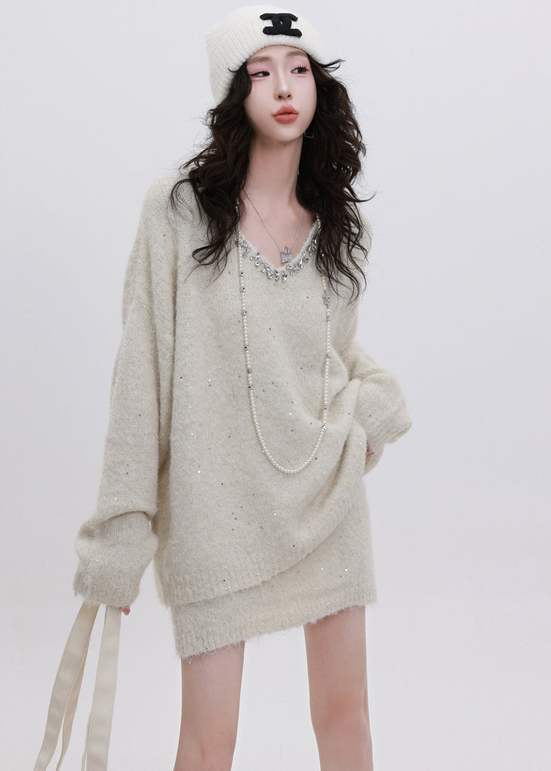 A Vintage Style Sweater with Delicate Timeless Details
