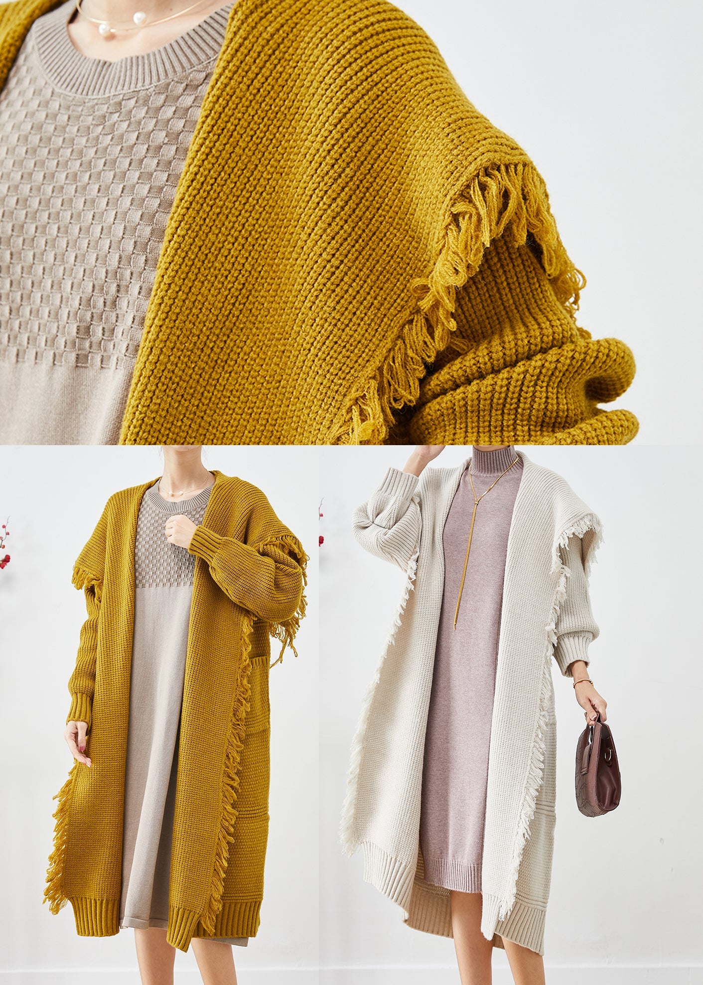 Well Tailored Cardigan with a Graceful Silhouette