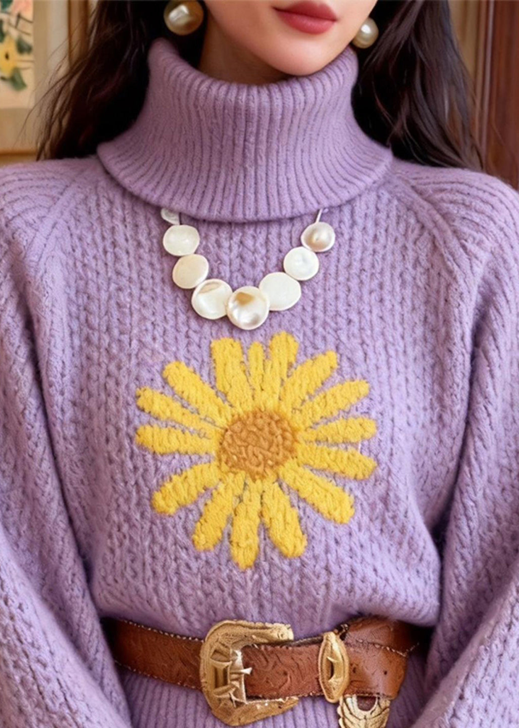A Vintage Style Sweater with Delicate Timeless Details