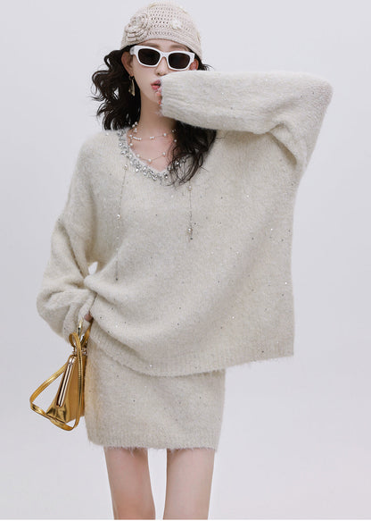 A Vintage Style Sweater with Delicate Timeless Details