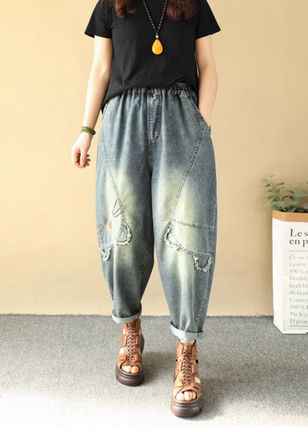 A Vintage Style Pants with Delicate Timeless Details