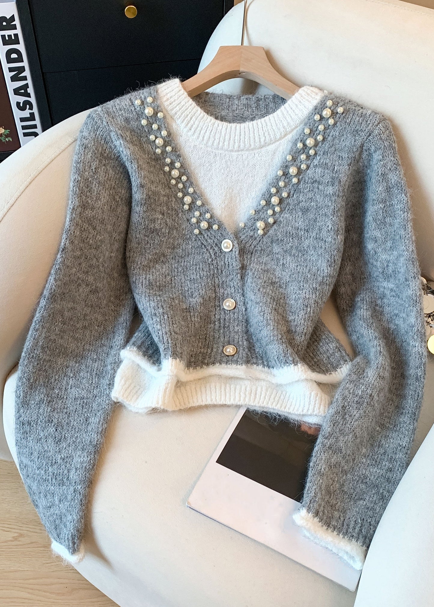 A Vintage Style Sweater with Delicate Timeless Details