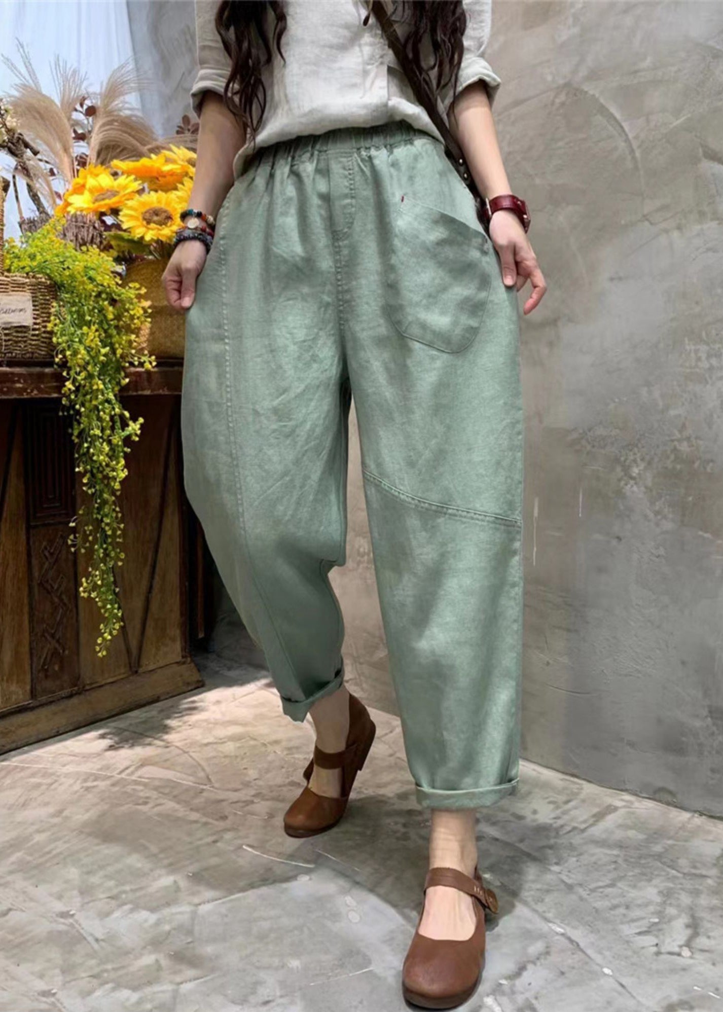 A Vintage Style Pants with Delicate Timeless Details