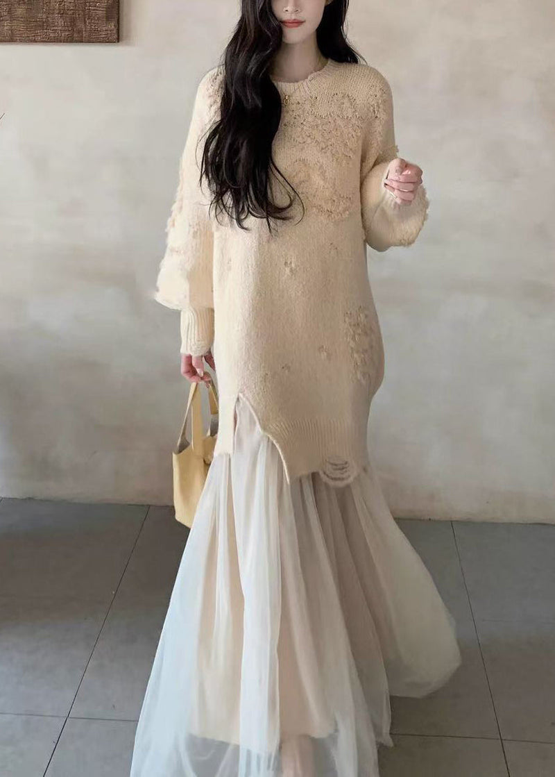 A Vintage Style Sweater with Delicate Timeless Details