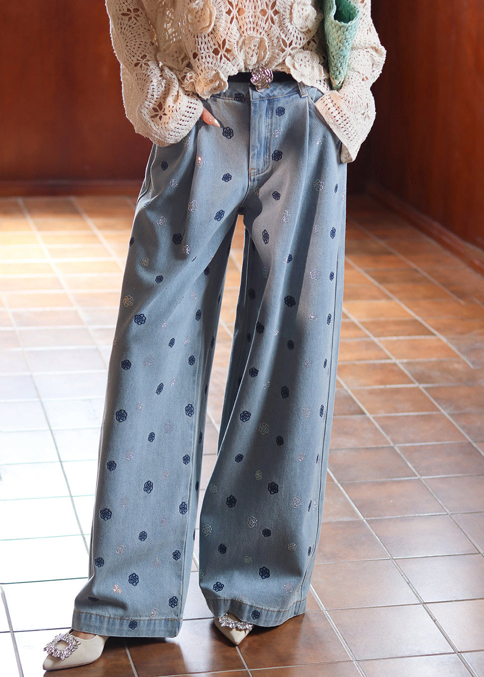 A Vintage Style Pants with Delicate Timeless Details