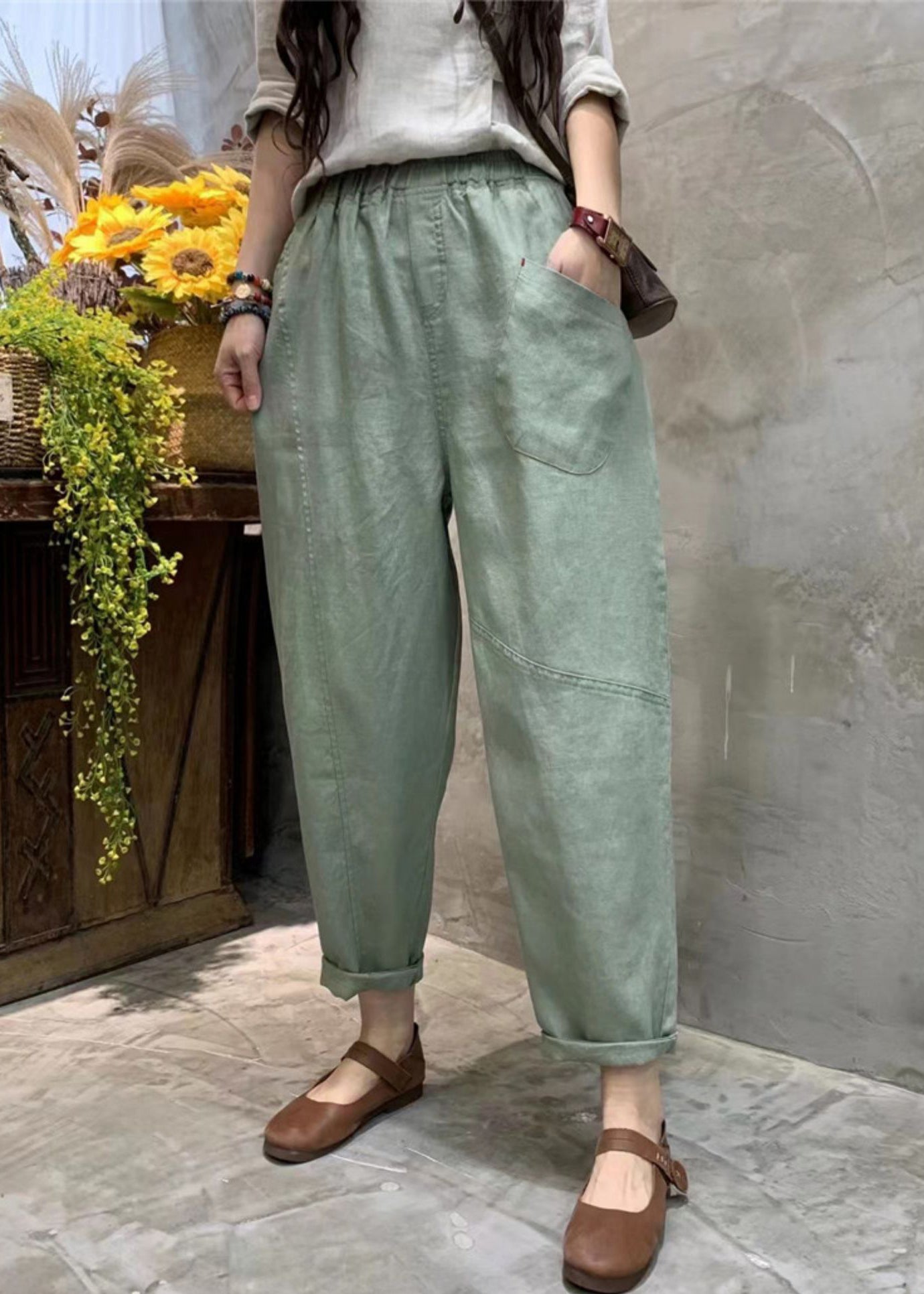 A Vintage Style Pants with Delicate Timeless Details
