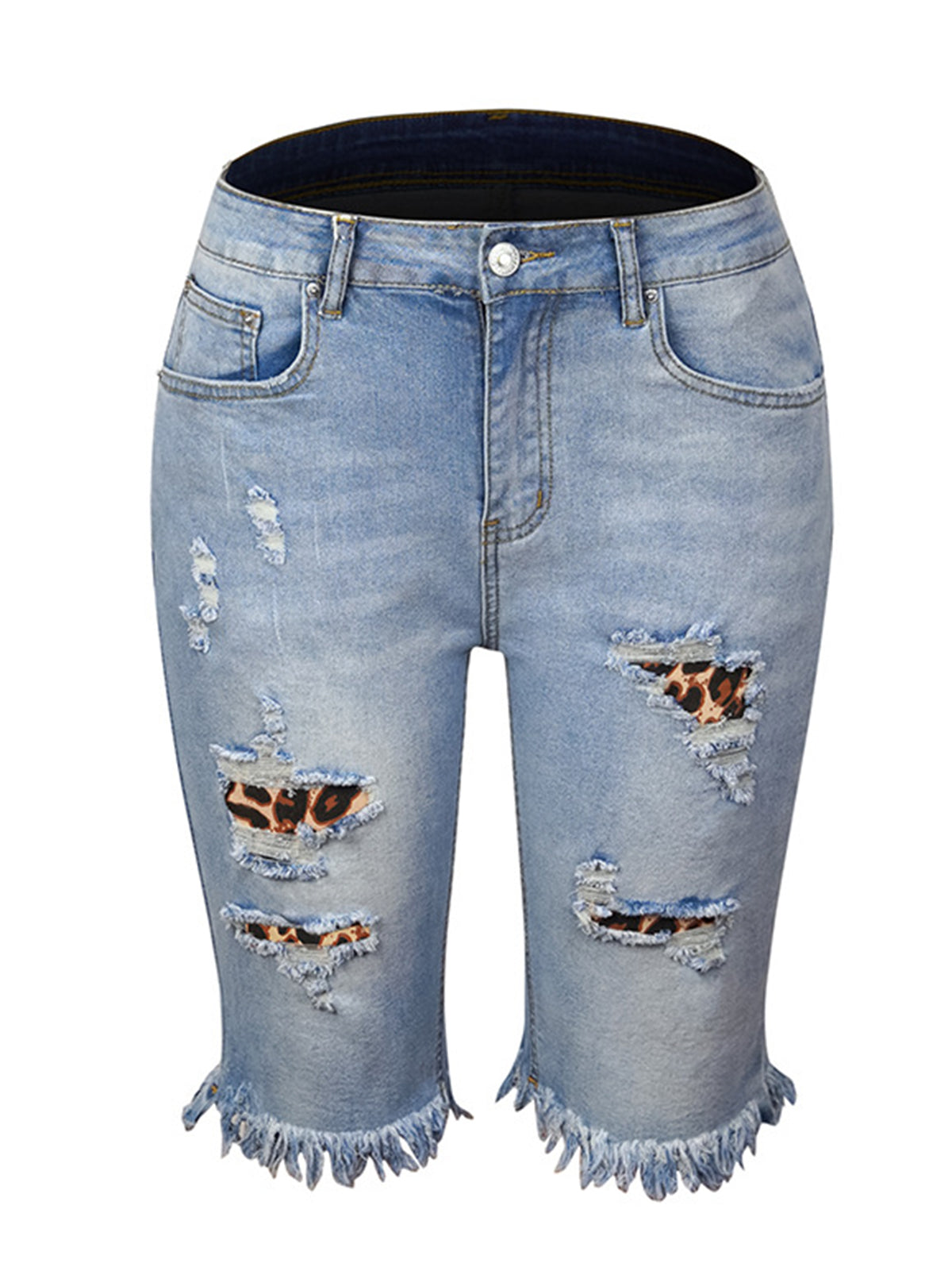 Light Blue Leopard Print