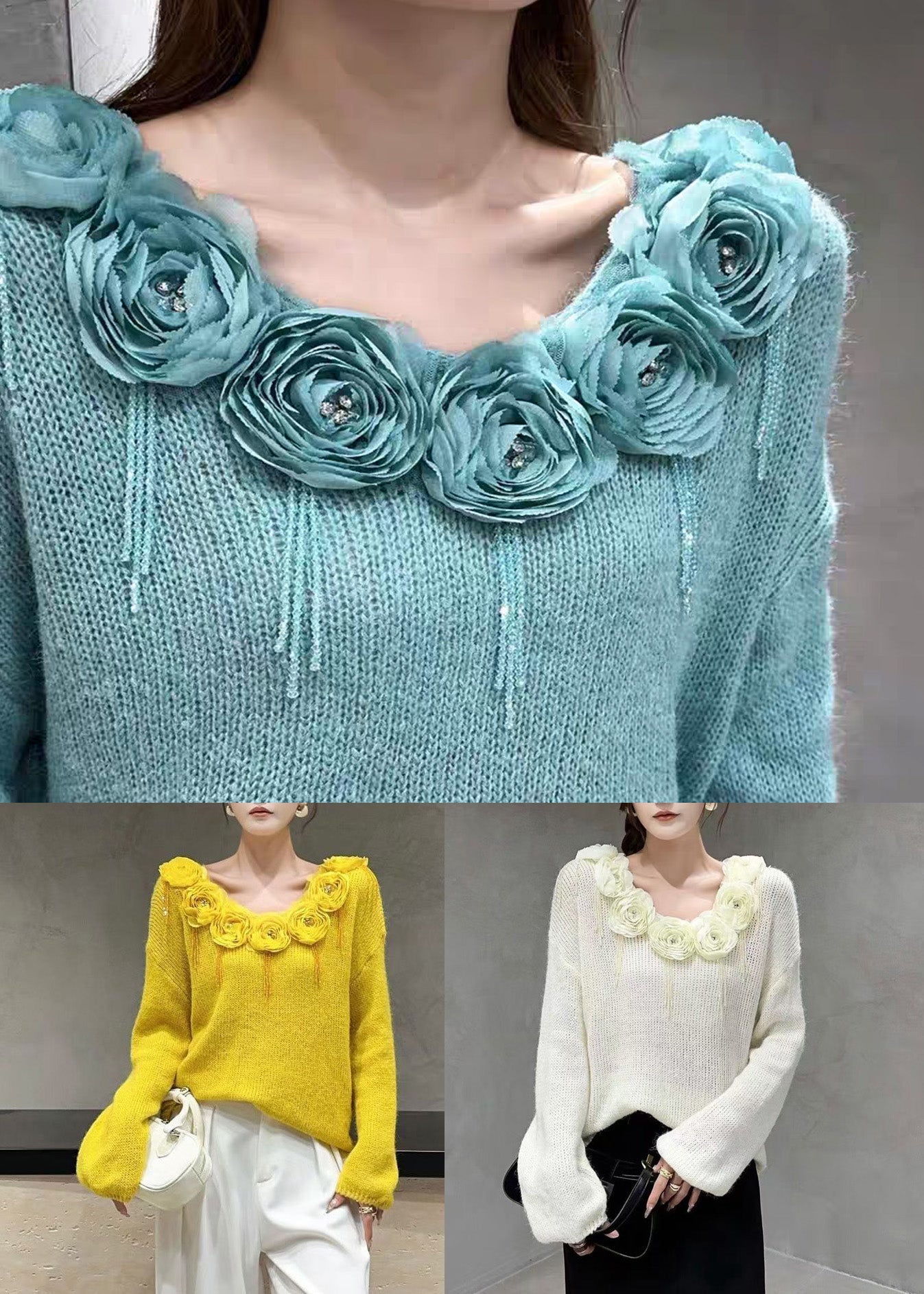 A Vintage Style Sweater with Delicate Timeless Details