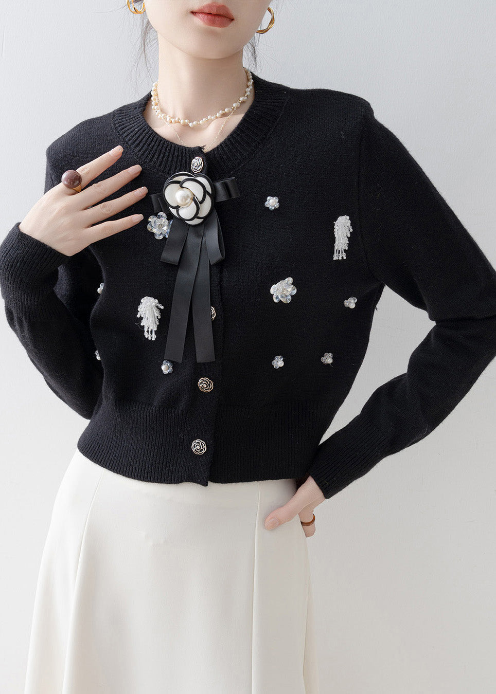 Classic Vintage Cardigan with a Flattering Fit