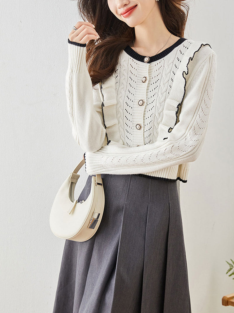A Vintage Style Cardigan with Delicate Timeless Details