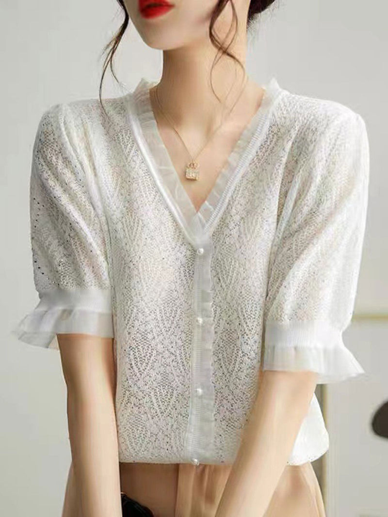 A Vintage Style Sweater with Delicate Timeless Details