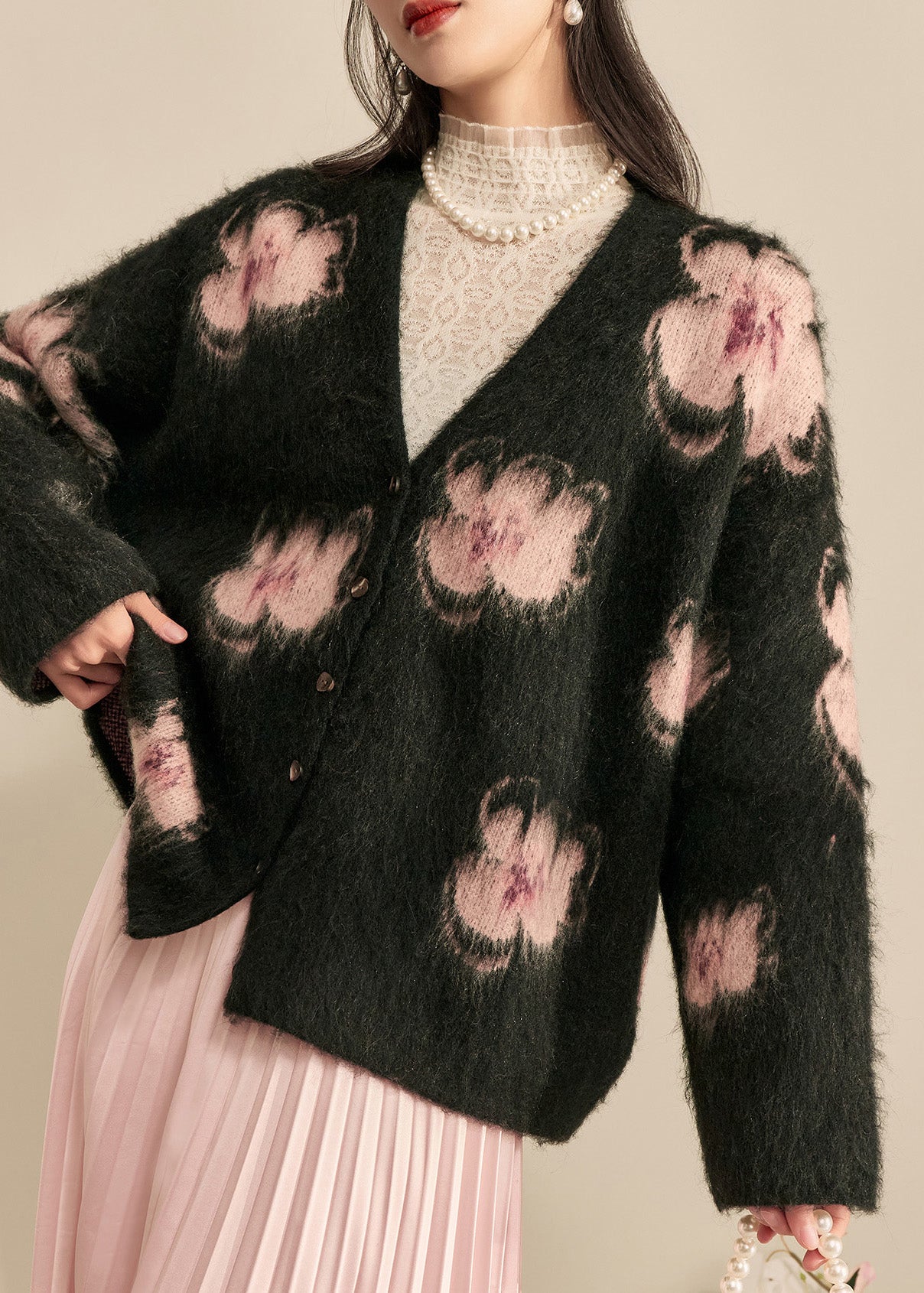 Classic Vintage Cardigan with a Flattering Fit