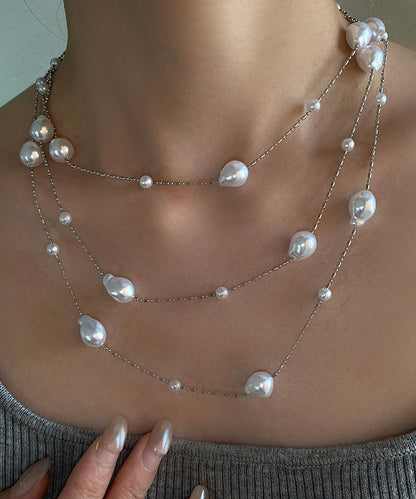 Delicate Artisan Pearl Necklace